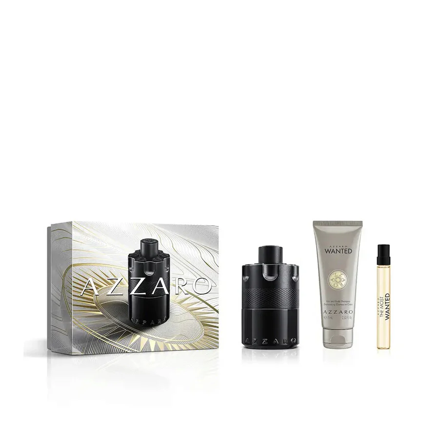 The Most Wanted Intense Gift Set featuring 3.38 oz. EDP, 0.33 oz. EDP, and 2.53 oz. Hair and Body Shampoo. Click to open in modal