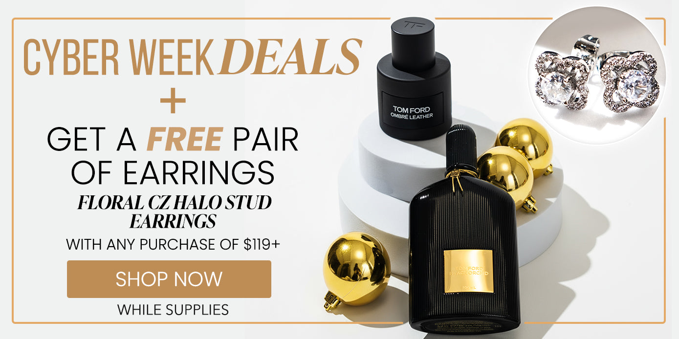 Cyber Week Deals + Get a Free Pair of Earrings Floral CZ Halo Stud Earrings with any purchase of $119+ Shop Now While Supplies Last