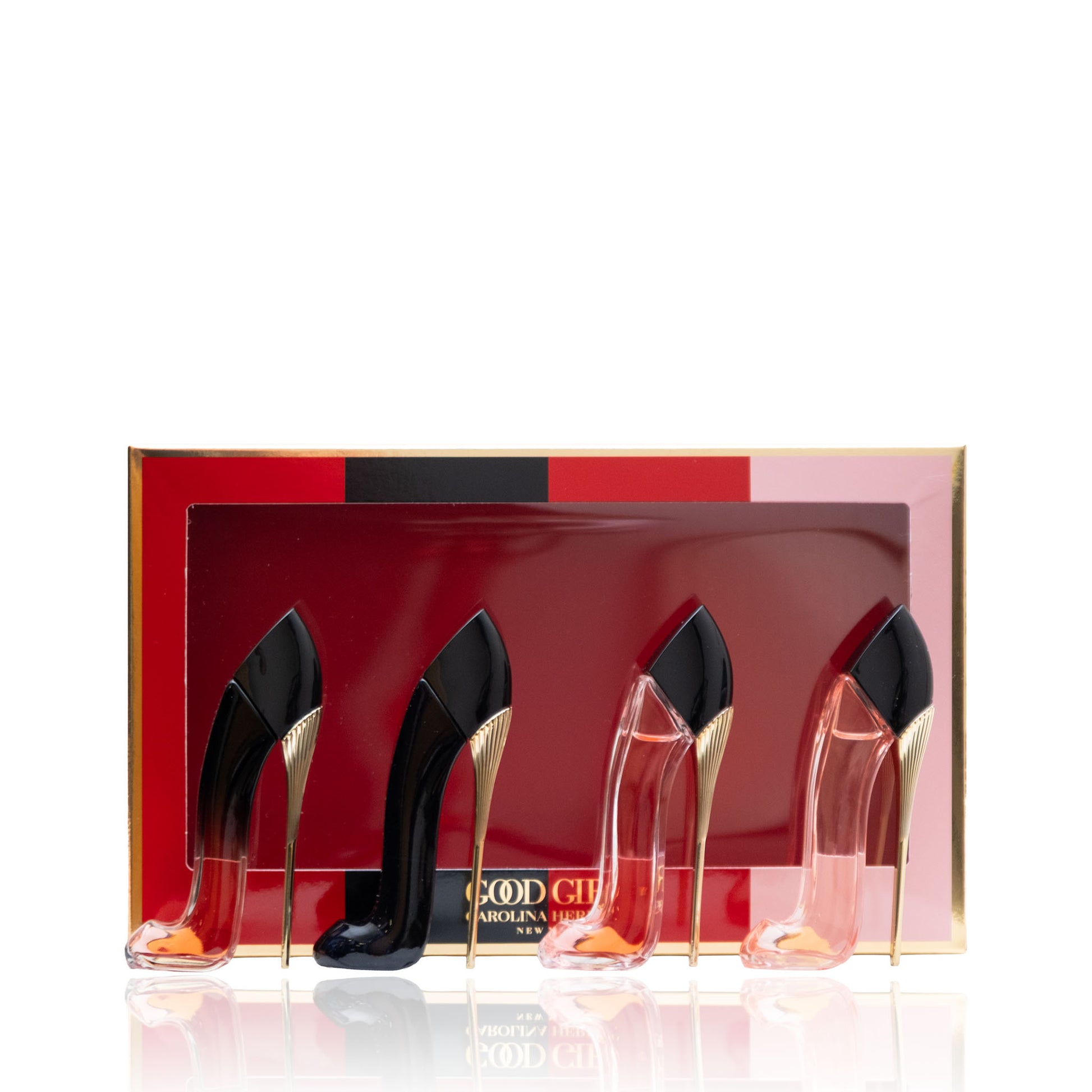 Good Girl 4-Piece Mini Set with 0.24 oz. Good Girl, 0.24 oz. Good Girl Blush, 0.24 Very Good Girl, and 0.24 oz. Good Girl Blush Elixir. Click to open in modal