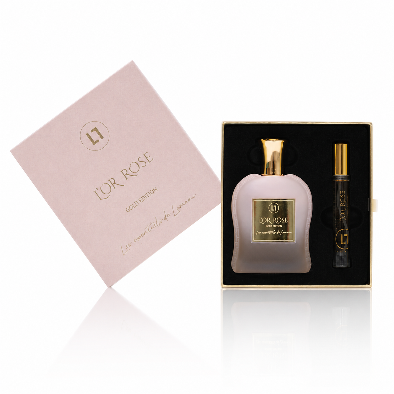 Les Essentiels de Lomani L'or Rose Gold Edition Gift Set Click to open in modal
