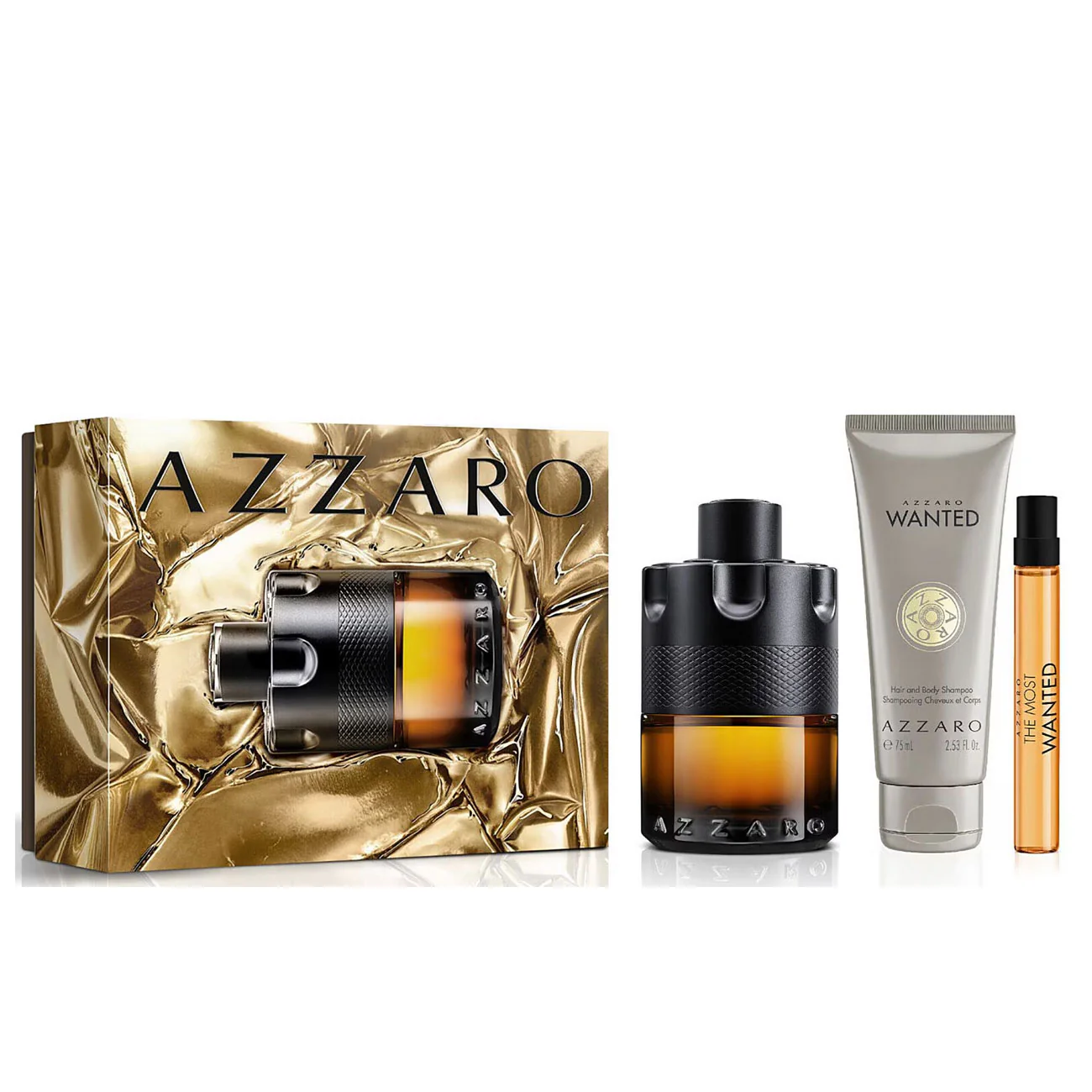 The Most Wanted 3-Piece Gift Set with 3.4 oz. Parfum, 2.5 oz Body Lotion, and 0.33 oz. Parfum. Click to open in modal