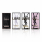 YSL 4-Piece Mini Gift Set with Black Opium EDP, Libre EDP, Libre Intense EDP, and Mon Paris EDP at 0.25 oz. each.