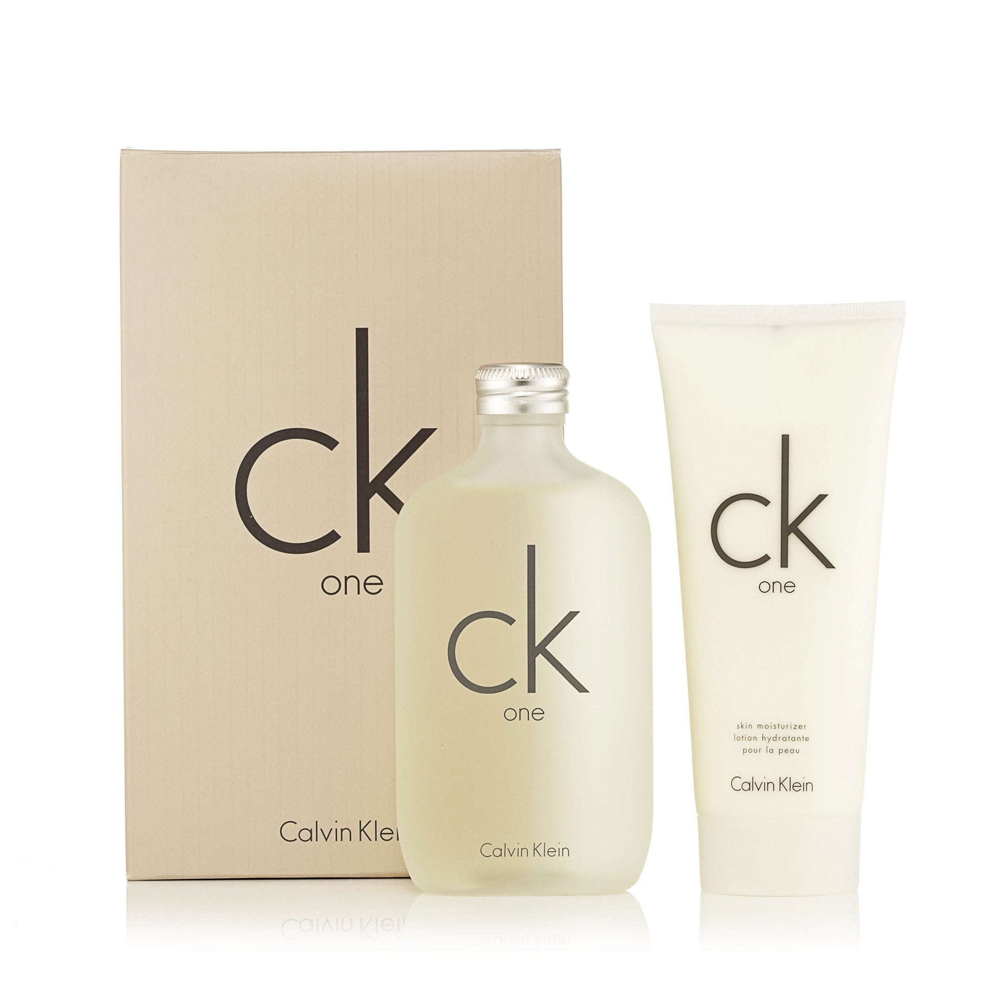 CK One Gift Set EDT and Skin Moisturizer for Women and Men by Calvin Klein 6.7 oz. Click to open in modal