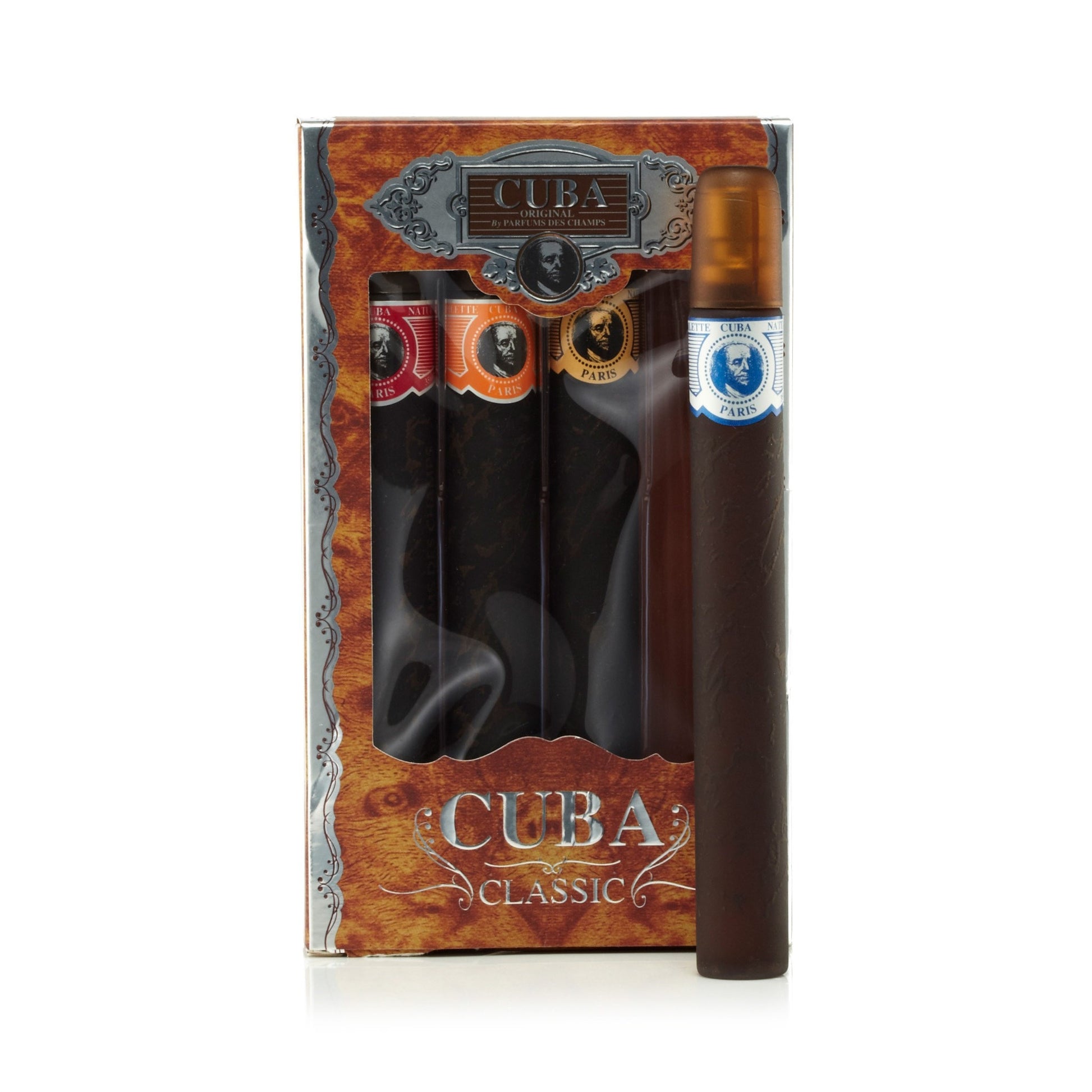 Blue Gold Orange Red Gift Set for Men by Cuba 1.17 oz. Each Click to open in modal