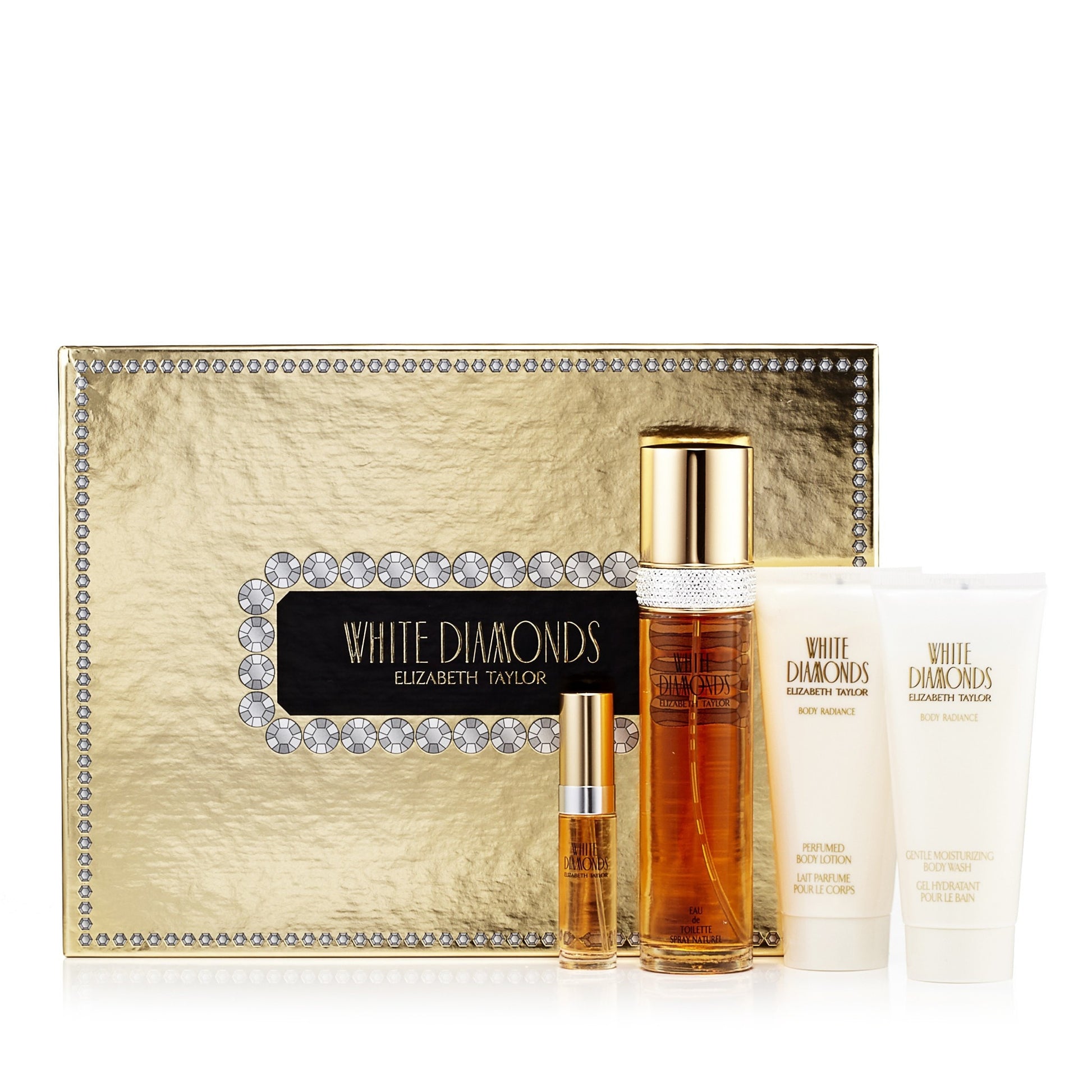 White Diamonds Gift Set Eau de Toilette, Body Lotion and Shower Gel for Women by Elizabeth Taylor 3.3 oz. Click to open in modal