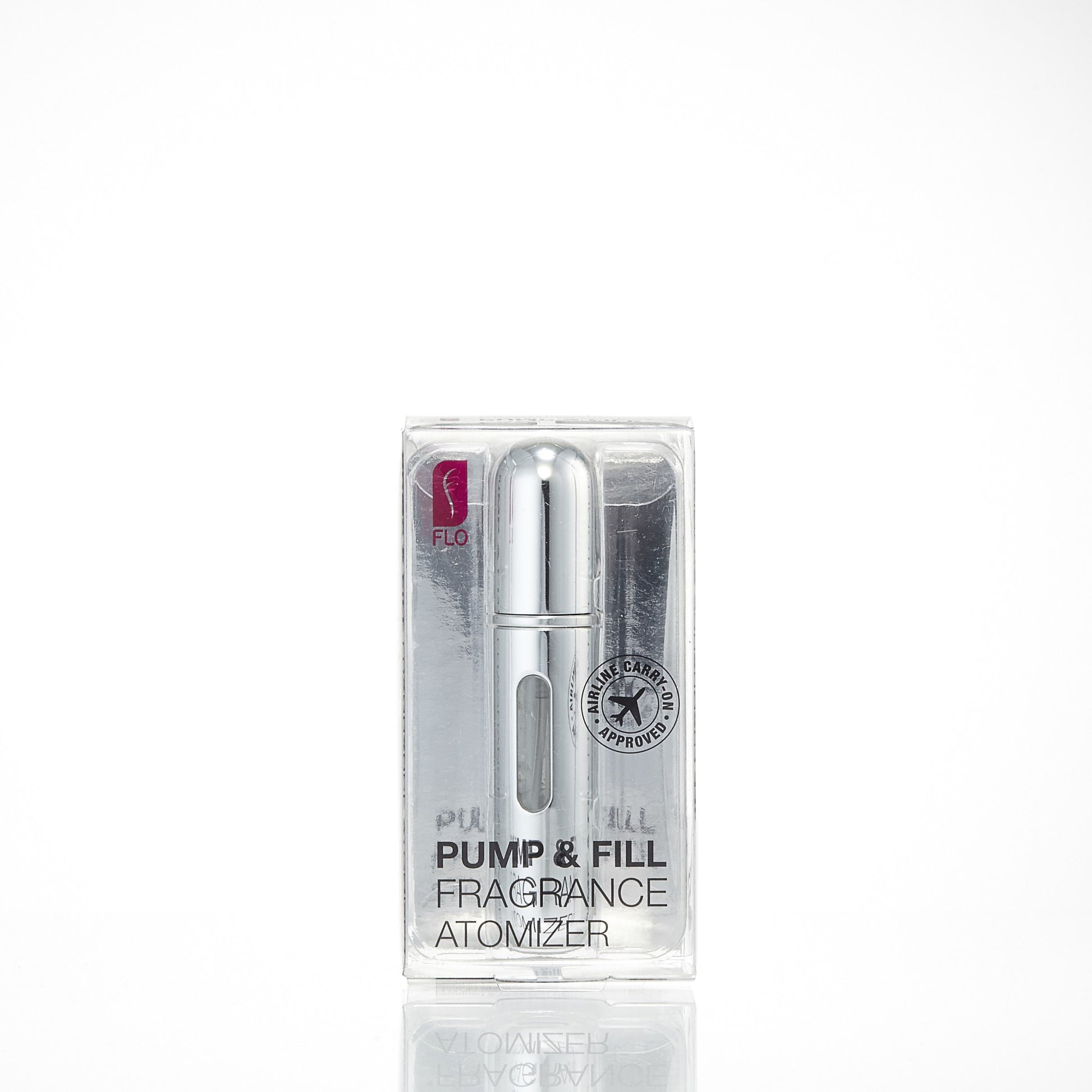Pump and Fill Fragrance Atomizer by Flo Silver Click to open in modal