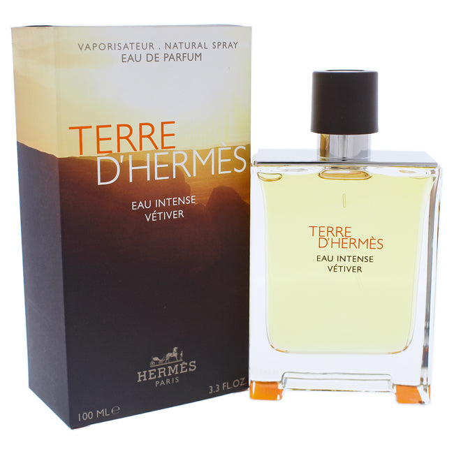 Terre DHermes Eau Intense Vetiver by Hermes for Men - Eau de Parfum Spray 3.3 oz. Click to open in modal
