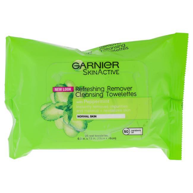 Clean Refreshing Remover Cleansing Towelettes by Garnier for Unisex - 25 Count Towelettes Click to open in modal