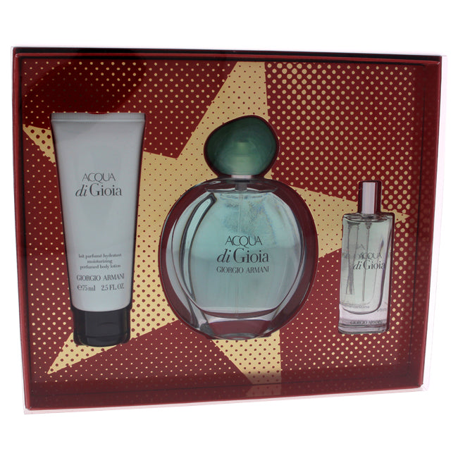 Acqua Di Gioia by Giorgio Armani for Women - 3 Pc Gift Set Click to open in modal