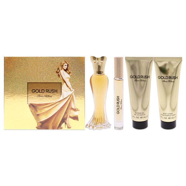 Gold Rush by Paris Hilton for Women - 4 Pc Gift Set  Click to open in modal