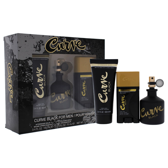 Curve Black by Liz Claiborne for Men - 3 Pc Gift Set Click to open in modal
