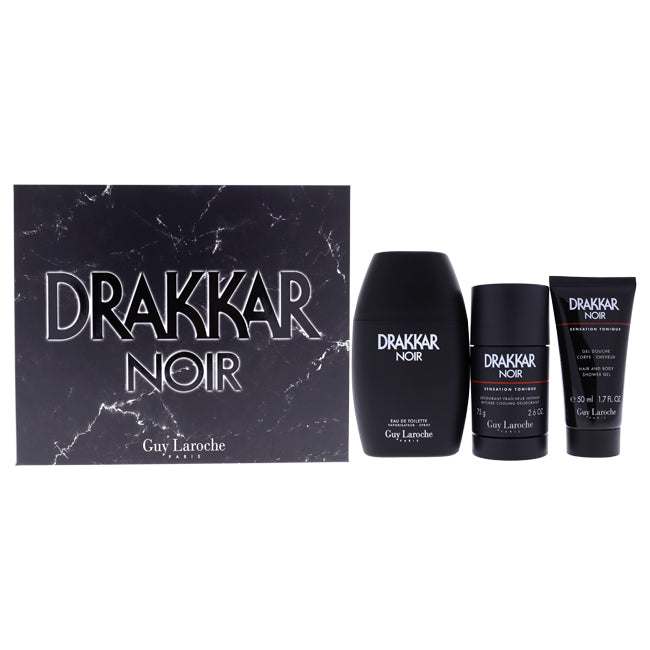Drakkar Noir by Guy Laroche for Men - 3 Pc Gift Set Click to open in modal