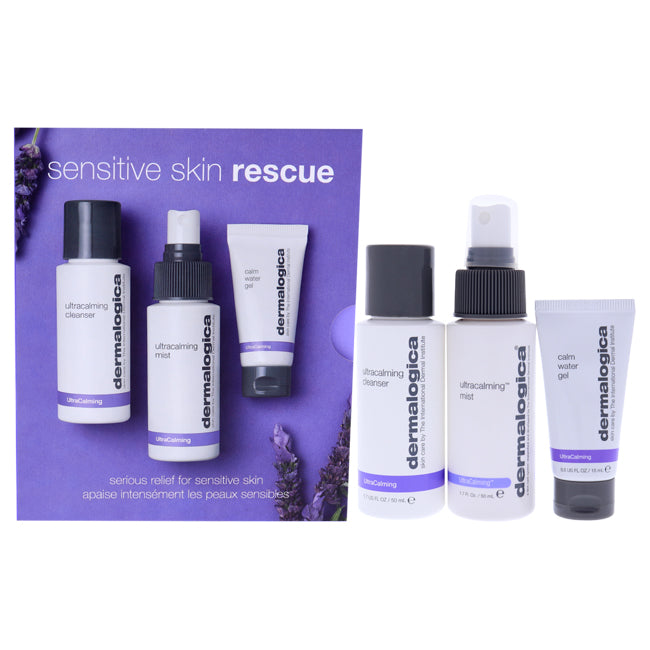 Sensitive Skin Rescue Kit by Dermalogica for Women - 3 Pc 1.7oz Ultracalming Cleanser, 1.7oz Ultracalming Mist, 05oz Calm Water Gel Click to open in modal