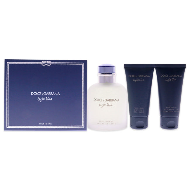 Light Blue by Dolce and Gabbana for Men - 3 Pc Gift Set  Click to open in modal