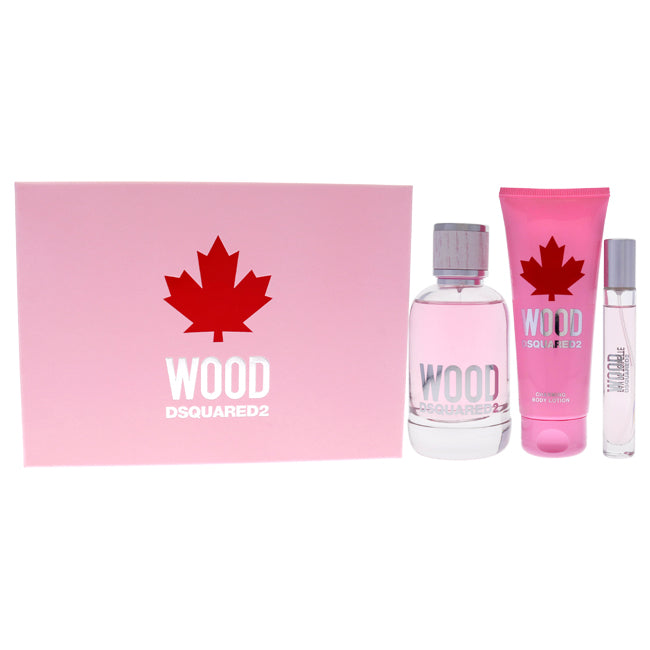 Wood Pour Femme by Dsquared2 for Women - 3 Pc Gift Set Click to open in modal