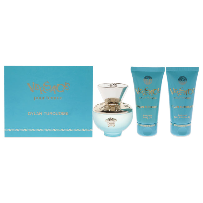 Dylan Turquoise by Versace for Women - 3 Pc Gift Set  Click to open in modal