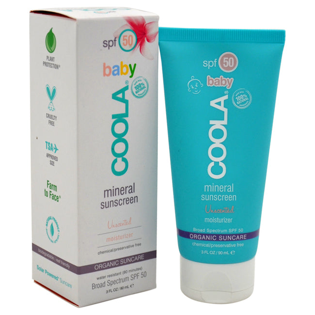 Mineral Baby Sunscreen Moisturizer SPF 50 - Unscented by Coola for Kids - 3 oz Sunscreen Click to open in modal