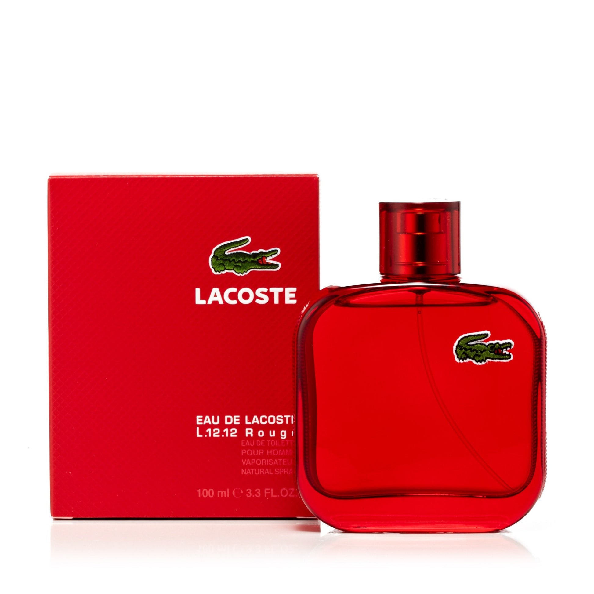 L.12.12 Rouge Eau de Toilette Spray for Men by Lacoste 3.3 oz. Click to open in modal
