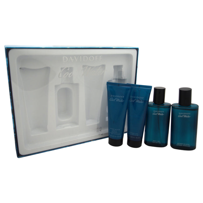 Cool Water by Davidoff for Men - 4 Pc Gift Set Click to open in modal