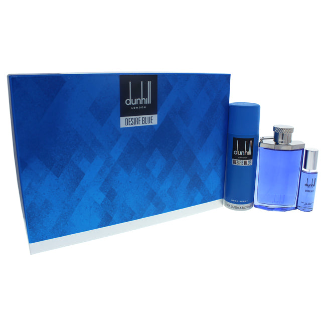 Desire Blue by Alfred Dunhill for Men - 3 Pc Gift Set Click to open in modal