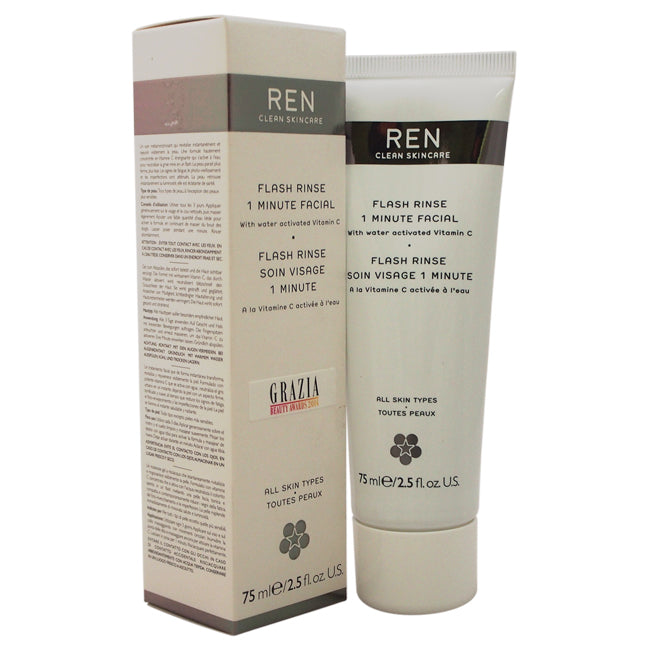 Flash Rinse 1 Minute Facial by REN for Unisex - 2.5 oz Rinse Click to open in modal