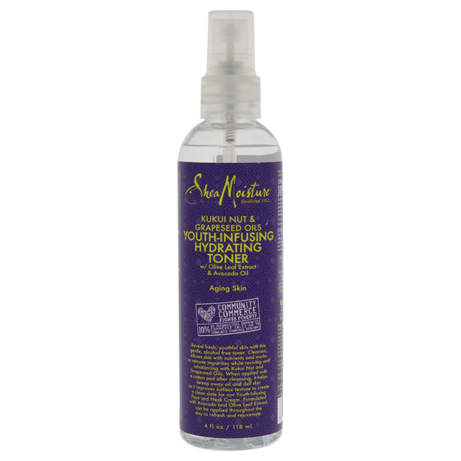 Kukui Nut & Grapeseed Oils Youth-Infusing Hydrating Toner by Shea Moisture for Unisex - 4 oz Toner Click to open in modal