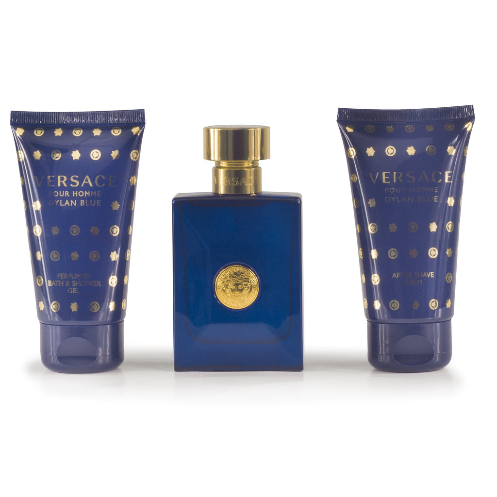 Dylan Blue by Versace for Men - 3 Pc Gift Set 3.4oz EDT Spray, 2.5oz  Deodorant Stick, 0.33oz EDT Spray 