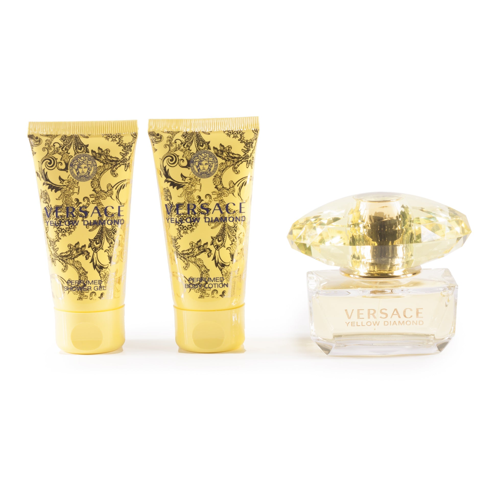 Yellow Diamond Gift Set Eau de Toilette, Body Lotion and Shower Gel for Women by Versace 1.7 oz. Click to open in modal