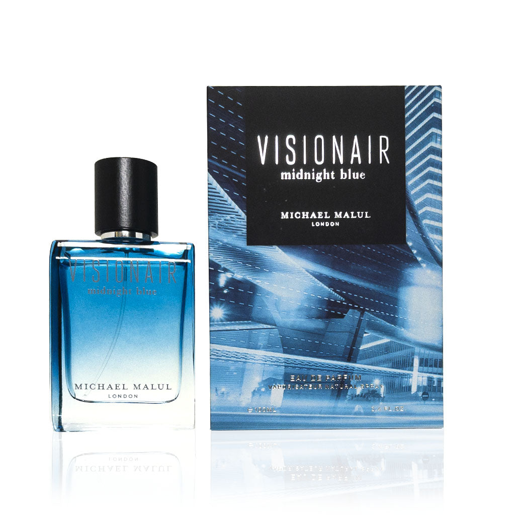 Visionair Midnight Blue Eau De Parfum Spray For Men By Michael Malul 3.4 oz. Click to open in modal