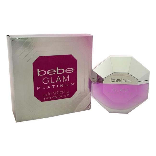 BEBE GLAM PLATINUM BY BEBE FOR WOMEN - Eau De Parfum SPRAY 3.4 oz. Click to open in modal