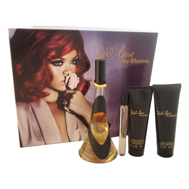 Rebl Fleur by Rihanna for Women - 4 Pc Gift Set Click to open in modal