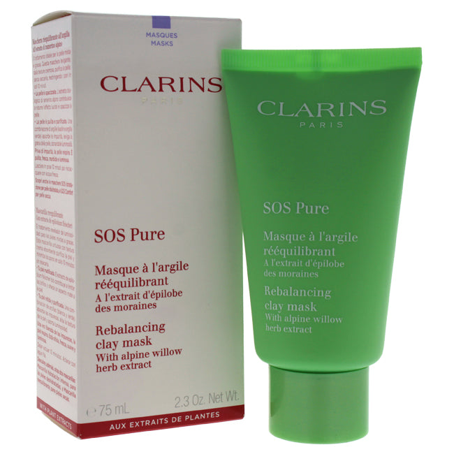 SOS Pure Rebalancing Clay Mask by Clarins for Women - 2.3 oz Mask Click to open in modal