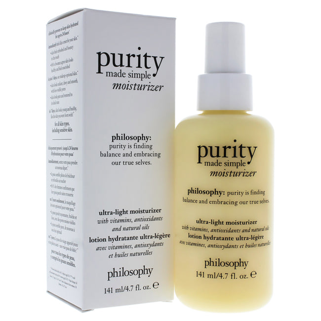 Purity Made Simple Ultra Light Moisturizer by Philosophy for Women - 4.7 oz Moisturizer Click to open in modal